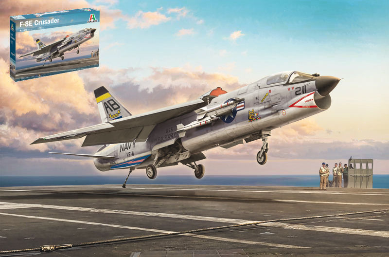 F-8E Crusader Kit 1:72 DS Modellismo F-8E Crusader Kit scala 1:72 Italeri