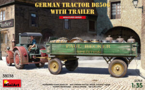 German Tractor D8506 with Trailer scala 1:35