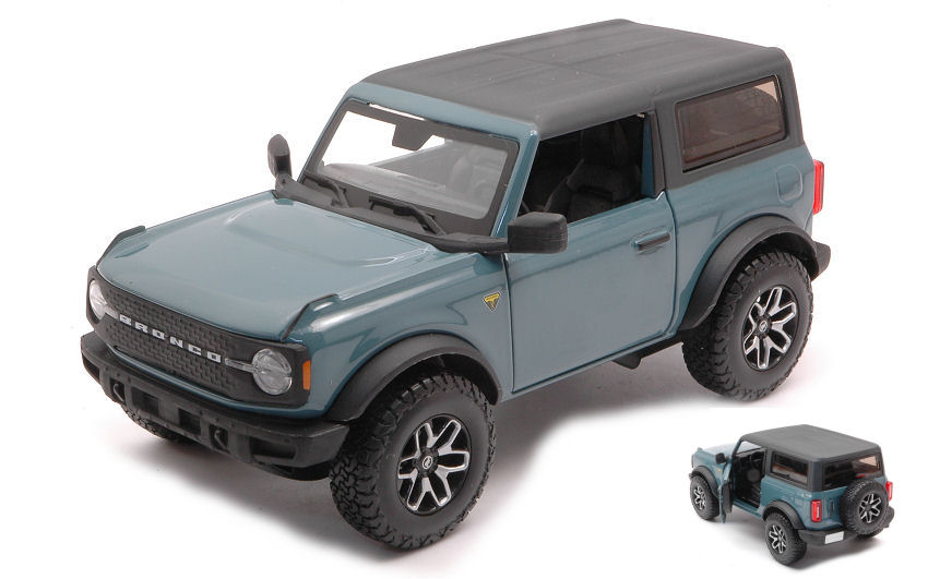 Ford Bronco Badlands 2021 Light Blue 1:24 DS Modellismo Ford Bronco Badlands 2021 Light scala 1:24