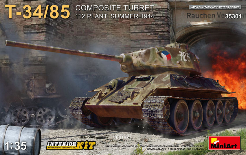 T-34-85 Composite Turret 112 Plant.SUMMER 1944 Interior Kit 1:35 DS Modellismo T-34-85 Composite Turret 112 scala 1:35