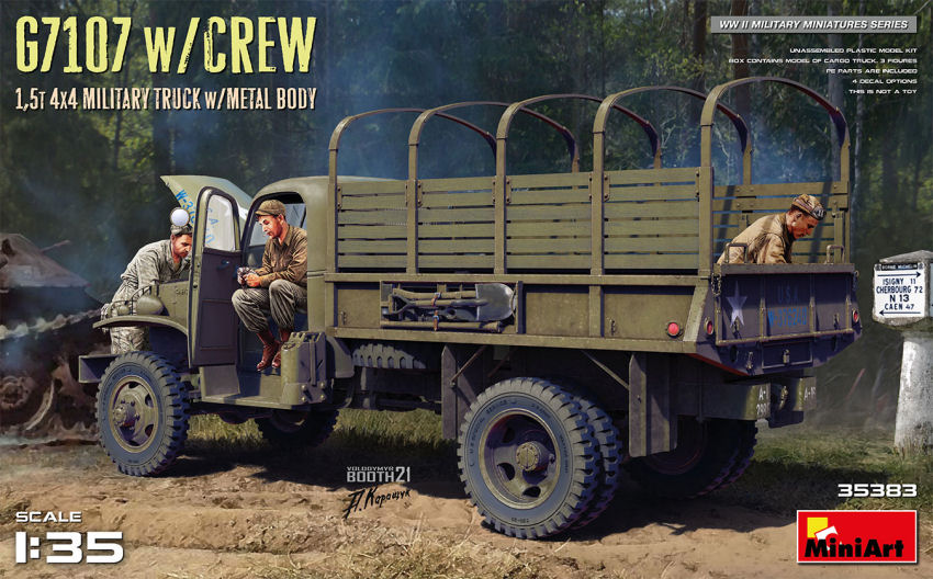 G7107 W/Crew 1,5 t 4x4 Cargo Truck W/Metal Body Kit 1:35 DS Modellismo G7107 W/Crew 1,5 t 4x4 Cargo scala 1:35