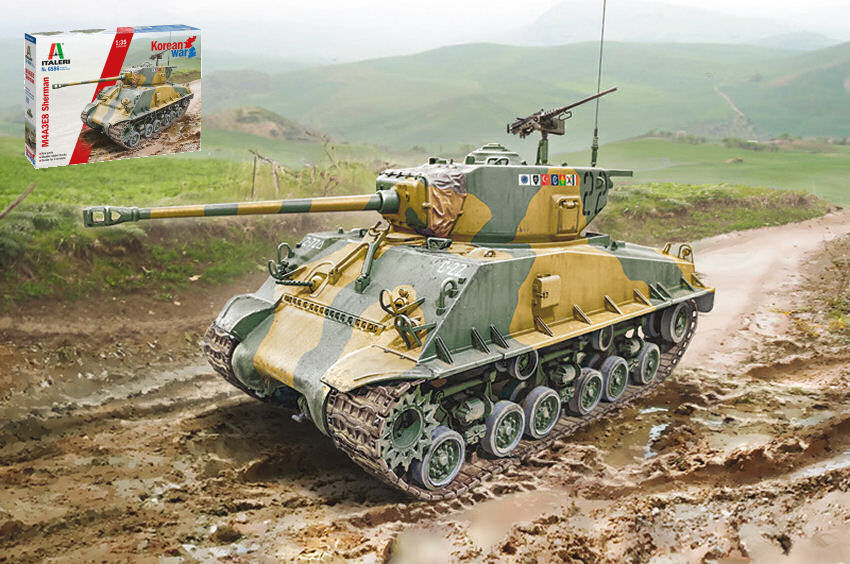 Sherman M4A3E8 Korean War Kit 1:35 DS Modellismo Sherman M4A3E8 Korean War Kit scala 1:35