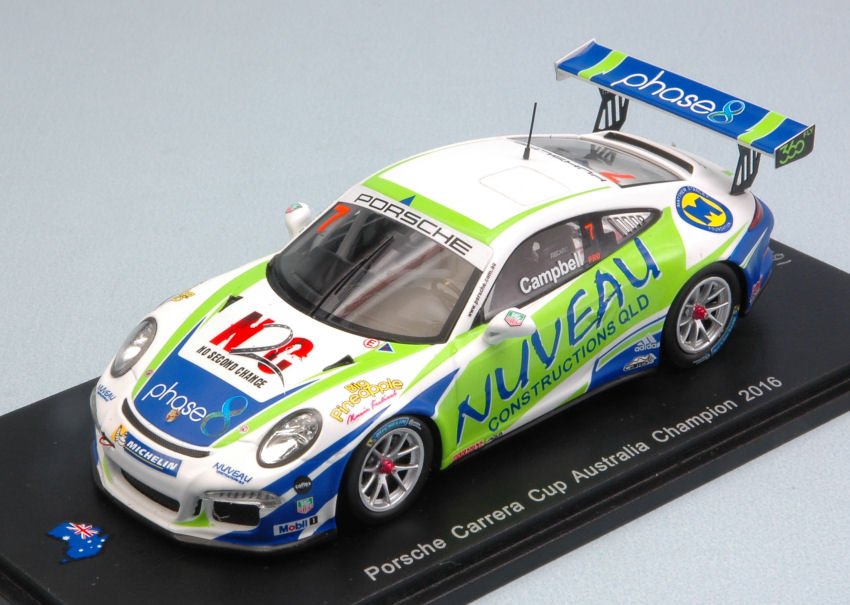 Porsche Carrera Cup Australia Champion 2016 Matt Campbell 1:43 DS Modellismo Porsche Carrera Cup Australia scala 1:43