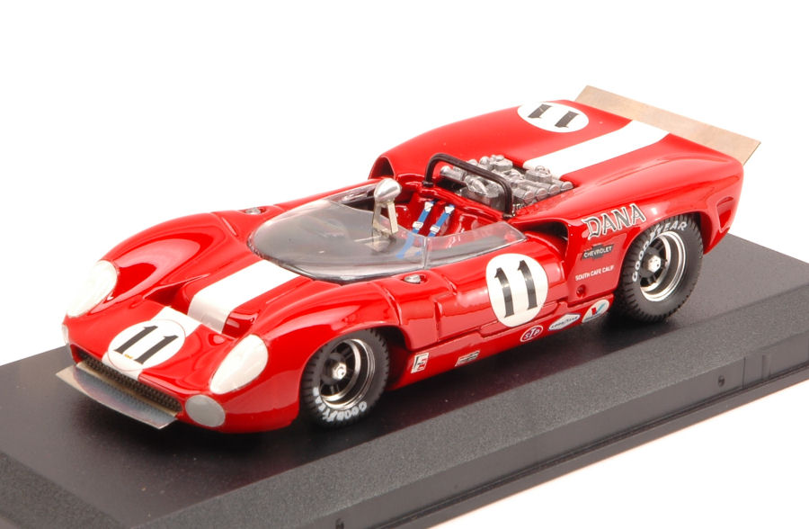 Lola T70 Spyder N.11 5th Can-Am Bridgehampton 1967 L.Motschenbacher 1:43 DS Modellismo Lola T70 Spyder 5th Can-Am scala 1:43