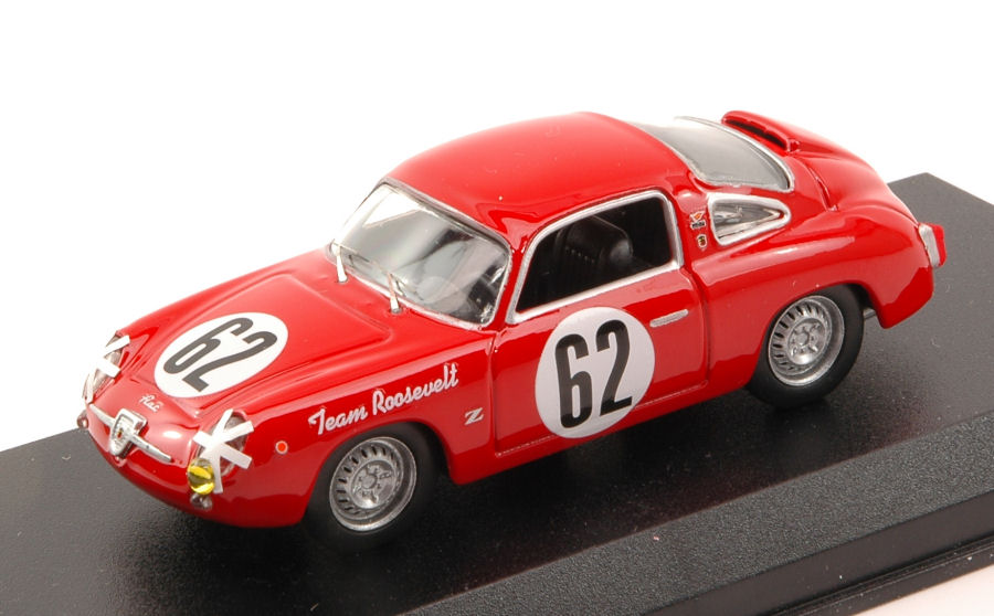 Fiat 750 Abarth N.62 29th (2nd Class) 12 H Sebring 1959 Cussini-Cattini DS Modellismo Fiat 750 Abarth 29th 12 H Sebring scala 1:43