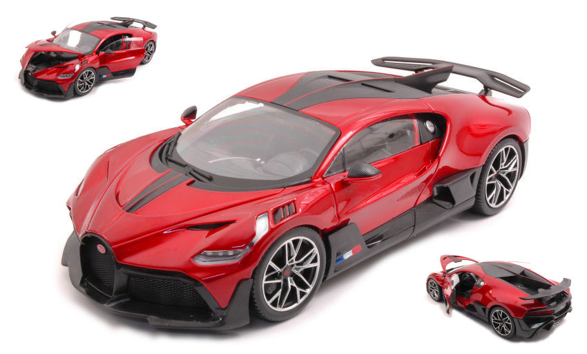 Bugatti Divo Metallic Red 1:18 DS Modellismo Bugatti Divo Metallic Red scala 1:18 Burago