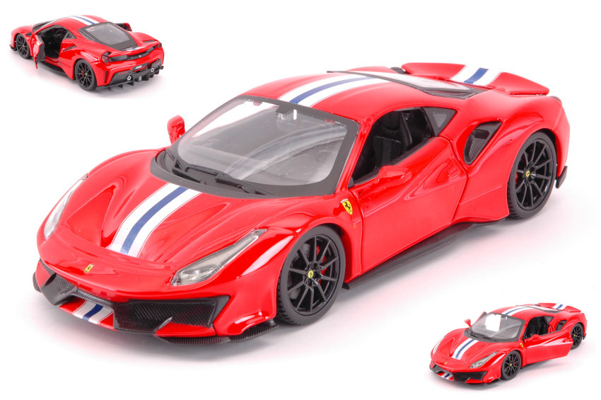 Ferrari 488 Pista Red 1:24 DS Modellismo Ferrari 488 Pista Red scala 1:24 Burago