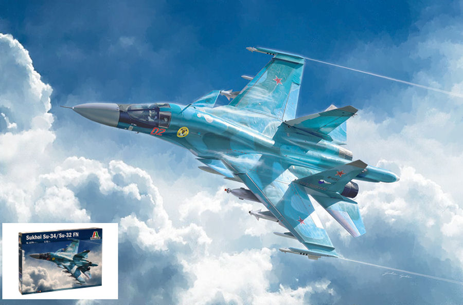 Sukhoi SU-34/SU-32 FN Kit 1:72 DS Modellismo Sukhoi SU-34/SU-32 Fn Kit scala 1:72 Italeri