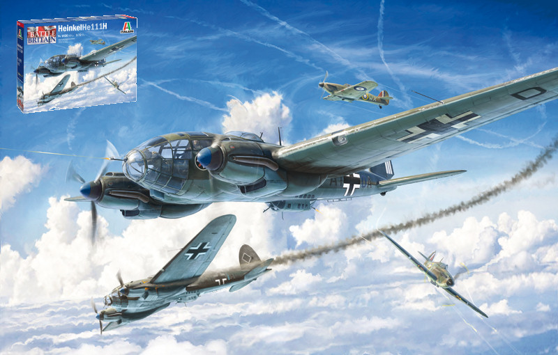 HE 111 H-6 Battle of Britain 80th Ann.Kit 1:72 DS Modellismo He 111 H-6 Battle Britain 80th scala 1:72