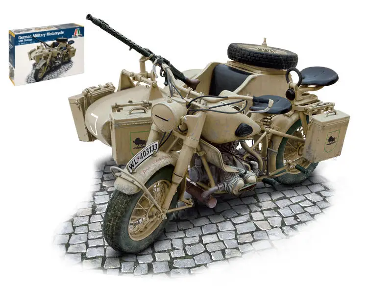 BMW R75 German Military Motor W/Sidecar Kit 1:9 DS Modellismo BMW R75 German Military Motor scala 1:9