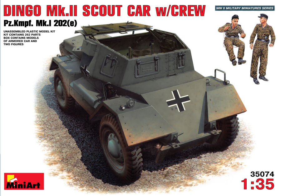 Dingo MK II (Scout Car W/Crew Kit 1:35 DS Modellismo Dingo Mk II scala 1:35 Miniart