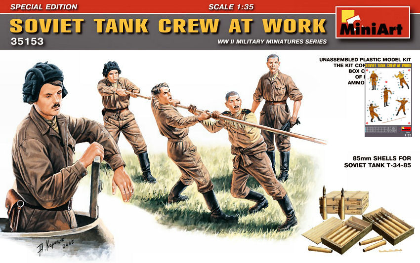 Soviet Tank Crew at Work Kit 1:35 DS Modellismo Soviet Tank Crew at Work Kit scala 1:35
