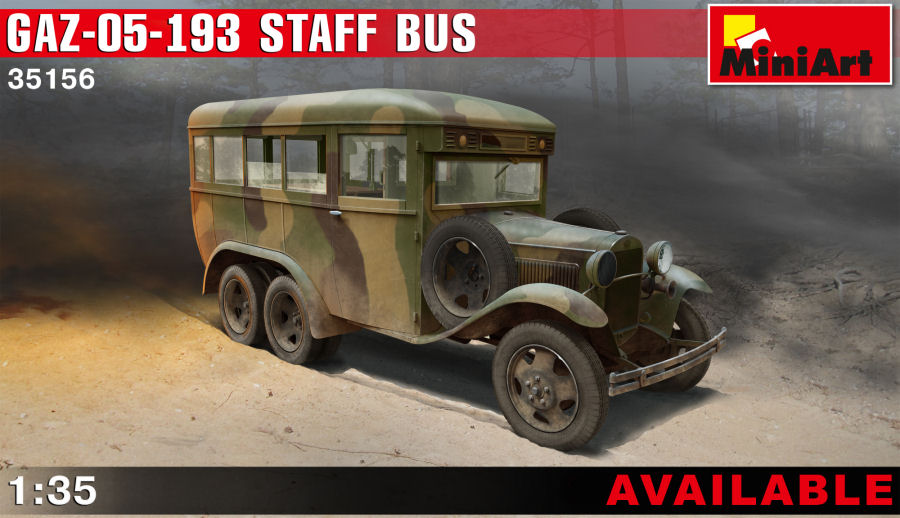 Gaz 05 193 Staff Bus Kit 1:35 DS Modellismo Gaz 05 193 Staff Bus Kit scala 1:35 Miniart
