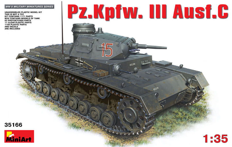 PZ.KPFW.Iii Ausf.C Kit 1:35 DS Modellismo PZ.KPFW.Iii Ausf.C Kit scala 1:35 Miniart