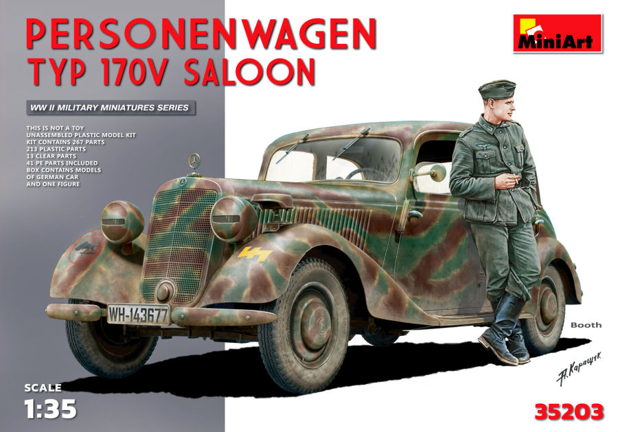 Personenwagen Typ 170V Saloon Kit 1:35 DS Modellismo Personenwagen Typ 170V Saloon Kit scala 1:35