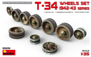 T-34 Wheels Set 1942-43 Series scala 1:35