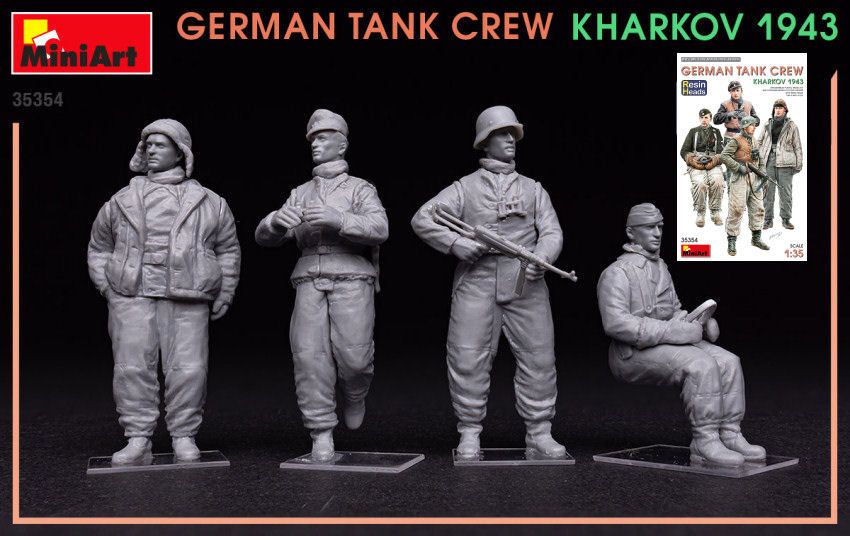 German Tank Crew Kharkov 1943 Resin Heads Kit 1:35 DS Modellismo German Tank Crew Kharkov 1943 scala 1:35