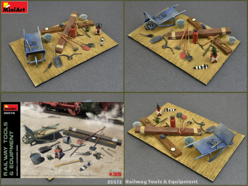 Railway Tools & Equipment Kit 1:35 DS Modellismo Railway Tools & Equipment Kit scala 1:35