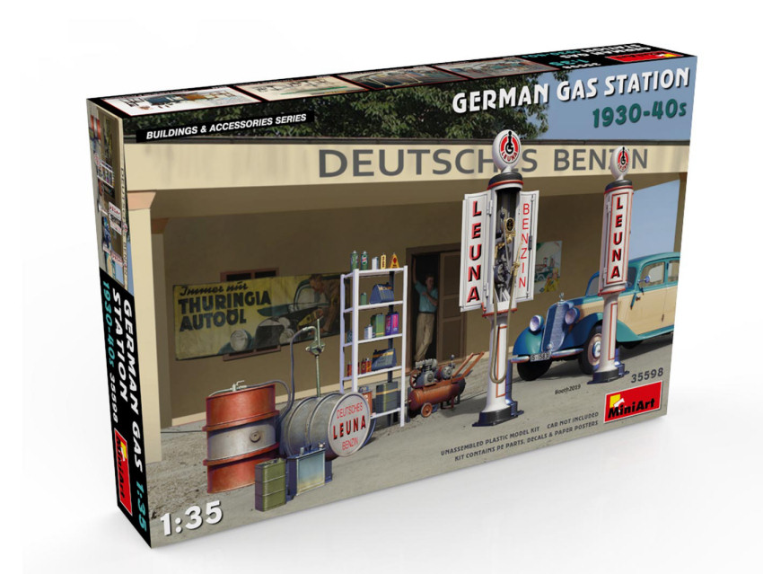 German Gas Station 1930-40s Kit 1:35 DS Modellismo German Gas Station 1930-40s Kit scala 1:35