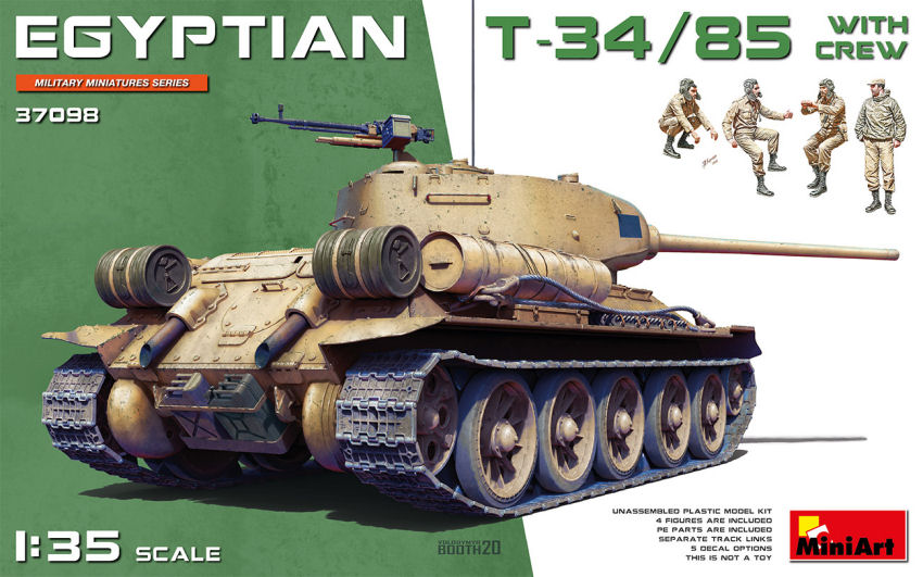 Egyptian T-34/85 W/Crew Kit 1:35 DS Modellismo Egyptian T-34/85 W/Crew Kit scala 1:35