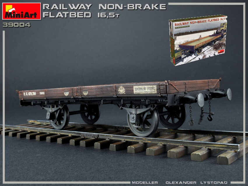 Railway Non-Brake Flatbed 16.5 t Kit 1:35 DS Modellismo Railway Non-Brake Flatbed 16.5 t scala 1:35
