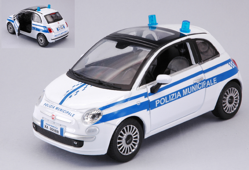 Fiat Nuova 500 Polizia Municipale 1:24 DS Modellismo Fiat Nuova 500 Polizia Municipale scala 1:24