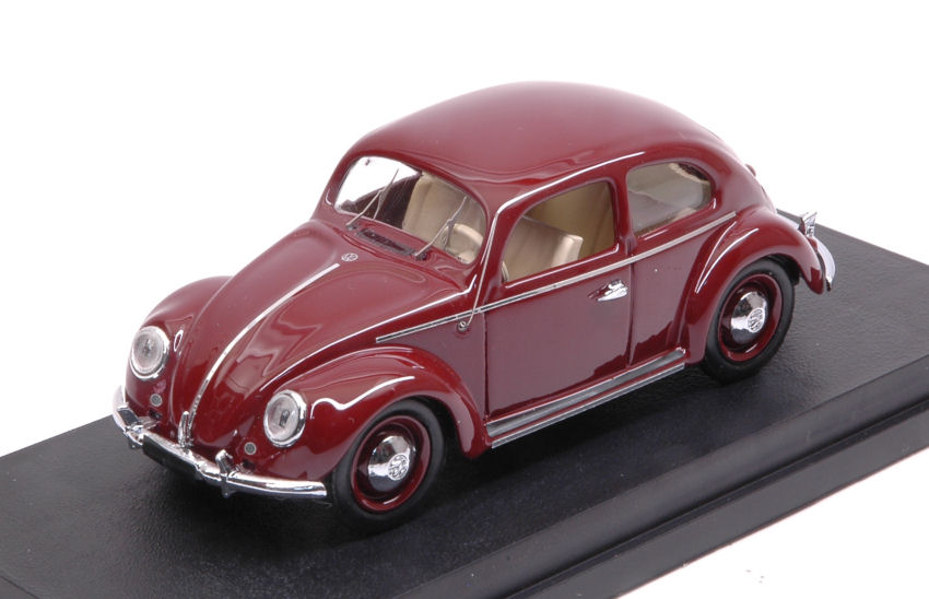 VW Maggiolino 1200 De Luxe 1953 Red Bordeaux 1:43 DS Modellismo VW Maggiolino 1200 De Luxe 1953 scala 1:43