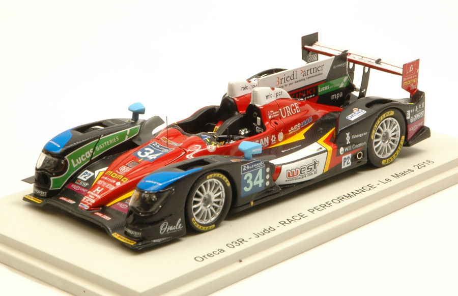 Oreca 03R N.34 44th LM 2016 N.Leutwiler-S.Nakano-J.Winslow 1:43 DS Modellismo Oreca 03R 44th LM 2016 scala 1:43
