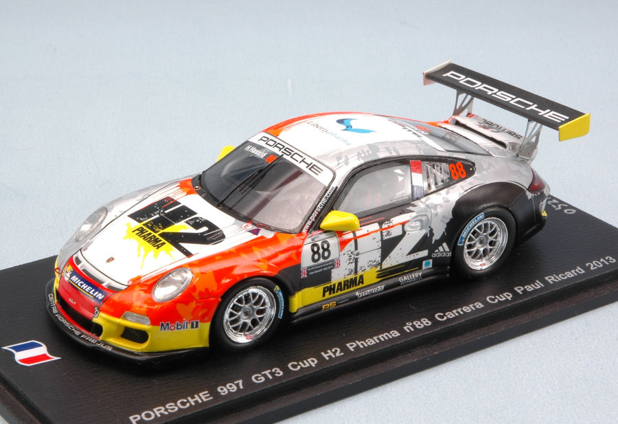 Porsche 997 GT3 N.88 Carrera Cup Paul Ricard 2013 H.Hassid 1:43 DS Modellismo Porsche 997 GT3 Carrera Cup Paul scala 1:43