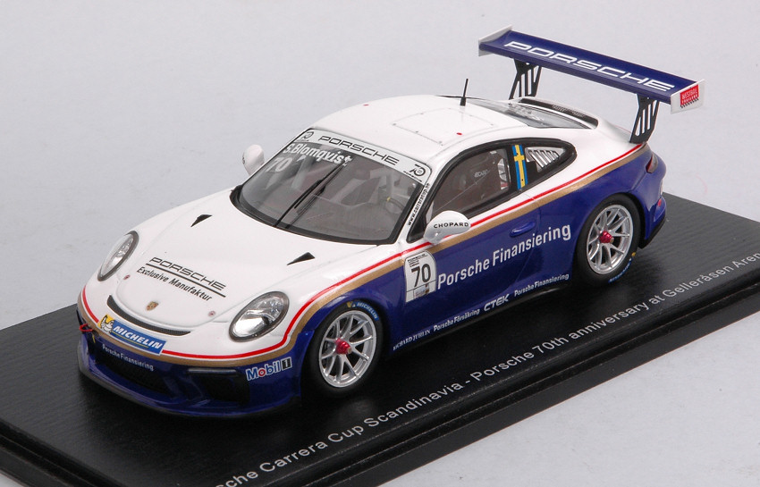 Porsche N.70 Carrera Cup Scandinavia 2018 Stig Blomqvist 1:43 DS Modellismo Porsche Carrera Cup Scandinavia scala 1:43