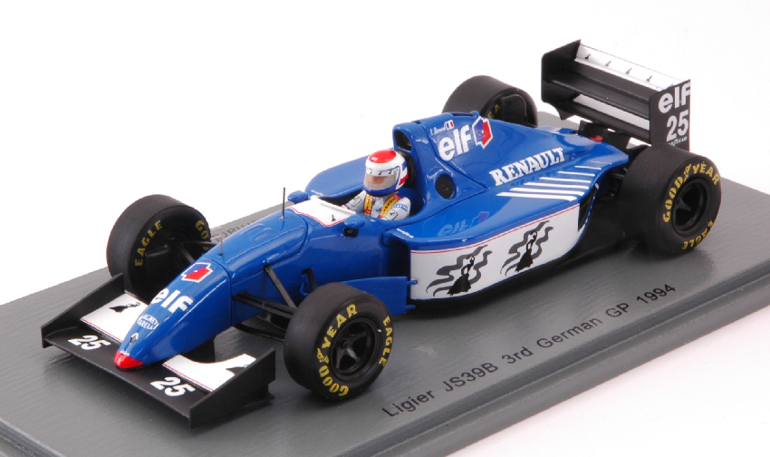 Ligier JS39B Eric Bernard 1994 N.25 3rd German GP 1:43 DS Modellismo Ligier JS39B Eric Bernard 1994 scala 1:43