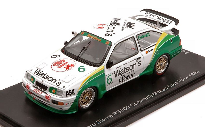 Ford Sierra RS500 Cosworth N.6 Macau Guia Race 1990 Robb Gravett 1:43 DS Modellismo Ford Sierra RS500 Cosworth Macau scala 1:43