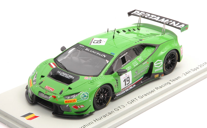 Lamborghini Huracan GT3 N.19 24 H Spa 2016 Piccini-Stolz-Beretta 1:43 DS Modellismo Lamborghini Huracan GT3 24 H Spa scala 1:43