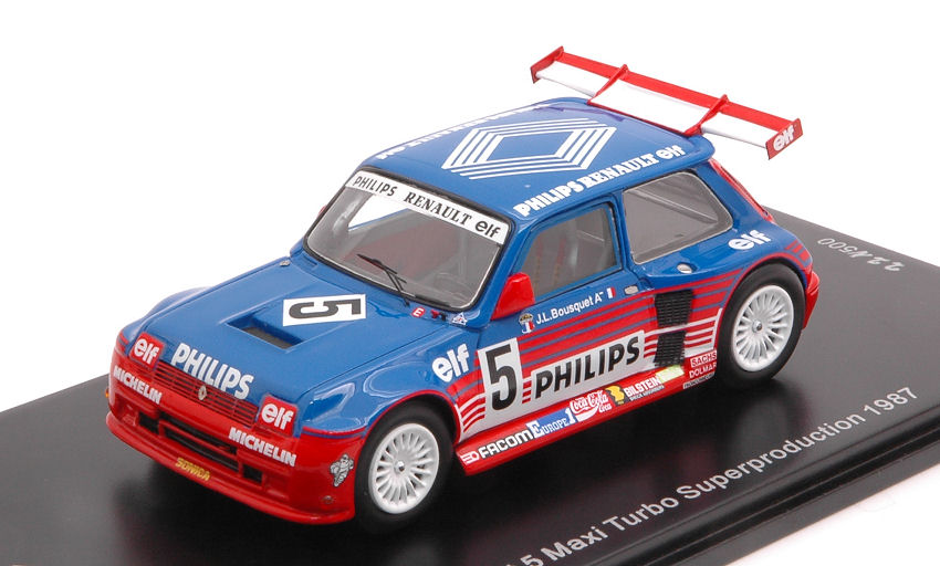 Renault 5 Maxi Turbo Superproduction N.5 1987 Jean Louis Bousquet 1:43 DS Modellismo Renault 5 Maxi Turbo scala 1:43