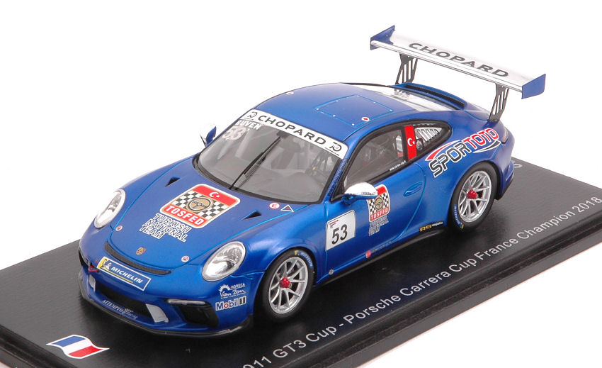 Porsche 911 GT3 N.53 Carrera Cup France Champion 2018 A.Guven 1:43 DS Modellismo Porsche 911 GT3 Carrera Cup scala 1:43