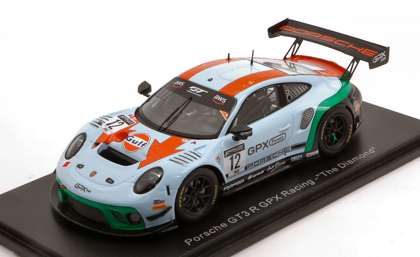 Porsche GT3 R GPX Racing N.12 the Diamond 1:43 DS Modellismo Porsche GT3 R Gpx Racing Diamond scala 1:43