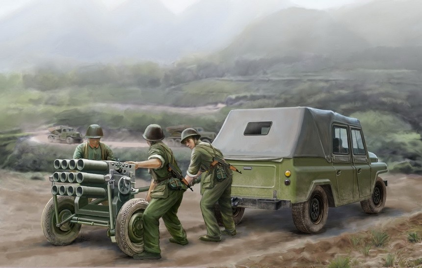 Military Jeep Type 63 107 mm Rocket Launcher Kit 1:35 DS Modellismo Military Jeep Type 63 107 mm scala 1:35