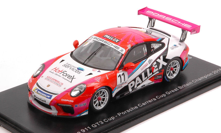Porsche 911 GT3 N.11 Carrera Cup Great Britain CHAMP.2018 T.Elinas 1:43 DS Modellismo Porsche 911 GT3 Carrera Cup Great scala 1:43