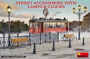 Street Accessories with Lamps scala 1:35