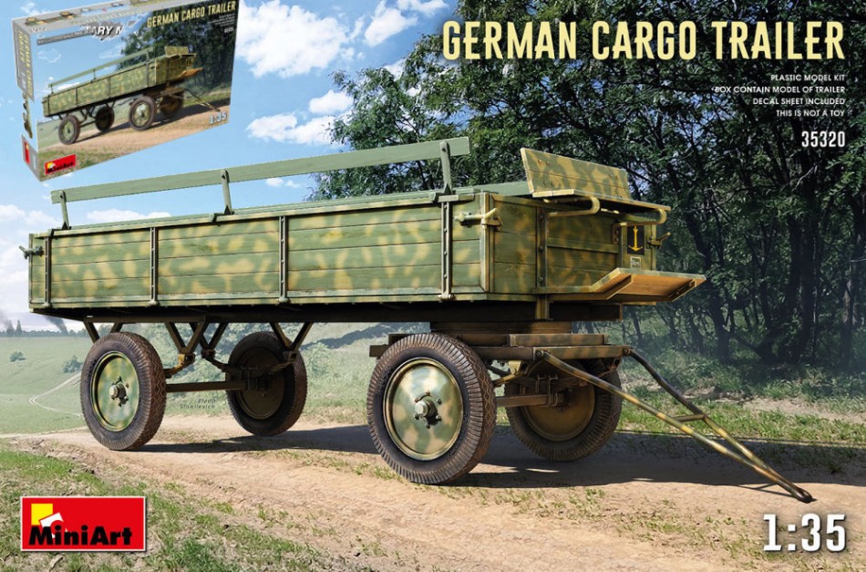 German Cargo Trailer Kit 1:35 DS Modellismo German Cargo Trailer Kit scala 1:35 Miniart