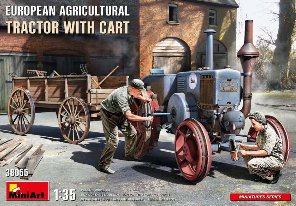 European Agricultural Tractor with Cart Kit 1:35 DS Modellismo European Agricultural Tractor scala 1:35