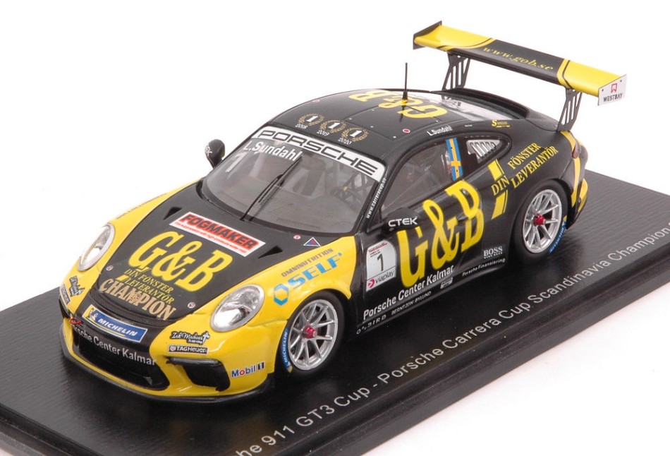Porsche 911 GT3 N.1 Carrera Cup Champion 2020 Lukas Sundahl 1:43 DS Modellismo Porsche 911 GT3 Carrera Cup scala 1:43