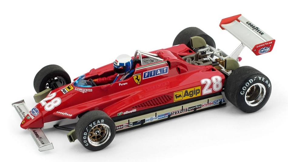 Ferrari 126 C2 D.Pironi 1982 Winner San Marino GP N.28 W/Pilote 1:43 DS Modellismo Ferrari 126 C2 D.Pironi 1982 scala 1:43