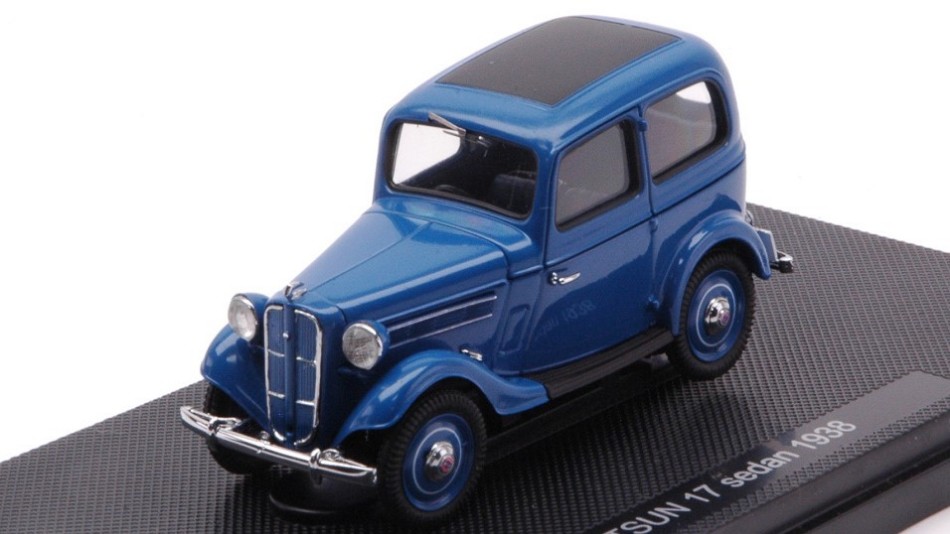 DATSUN 17 SEDAN 1938 BLUE Ebbro 1:43 DS Modellismo Datsun 17 Sedan 1938 Blue Ebbro scala 1:43