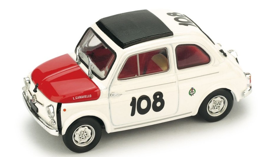 Fiat 595 Abarth N.108 Winner Coppa Galllega 1965 Leonardo Durst 1:43 DS Modellismo Fiat 595 Abarth Winner Coppa scala 1:43