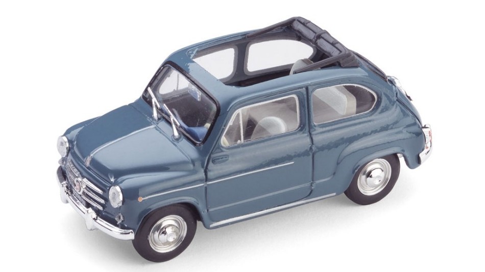 Fiat 600 D Berlina 1960 Trasformabile Aperta Bleu 404 1:43 DS Modellismo Fiat 600 D Berlina 1960 scala 1:43