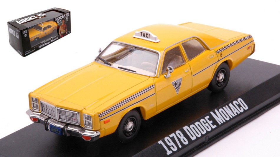 Dodge Monaco 1978 City Cab Co.Rocky Iii 1:43 Greenlight DS Modellismo Dodge Monaco 1978 City Cab scala 1:43
