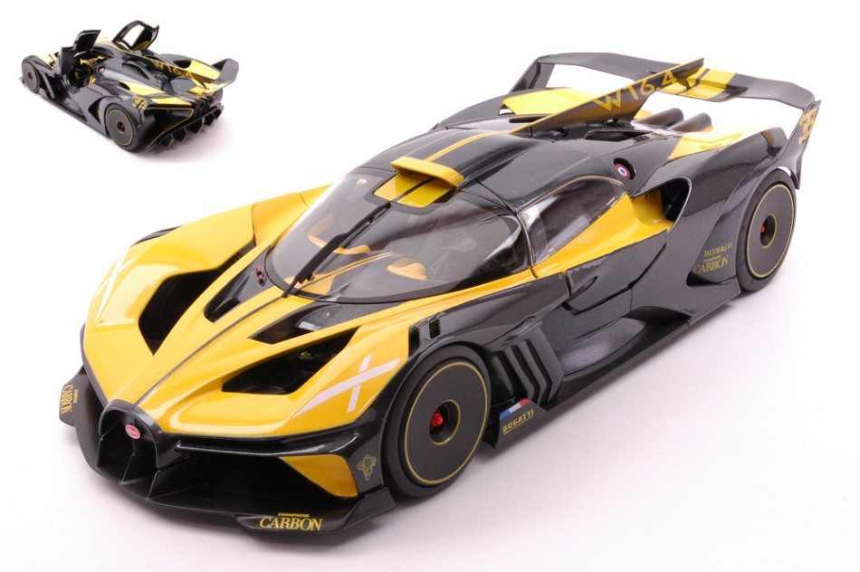 Bugatti Bolide Yellow 1:18 DS Modellismo Bugatti Bolide Yellow scala 1:18 Burago