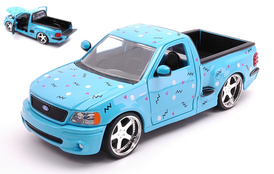 Ford F-150 Svt Lightning "I Love The 90S" Glossy Blue 1:24 Jada Toys DS Modellismo Ford F-150 Svt Lightning "I Love scala 1:24
