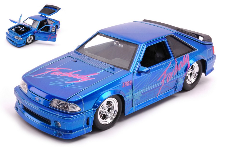 Ford Mustang Gt "I Love The 80S" Candy Blue 1:24 Jada Toys DS Modellismo Ford Mustang Gt "I Love 80S" scala 1:24